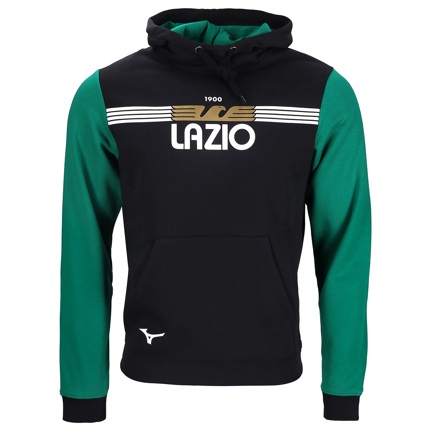 LAZIO FELPA FAN CON CAPPUCCIO NERA E VERDE 2023/24