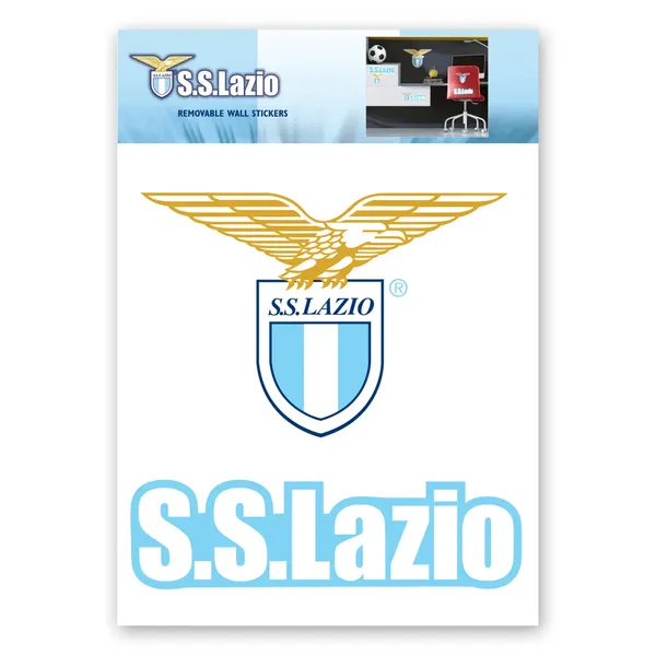 SS LAZIO SET OF 2 SHEETS LOGO STICKERS