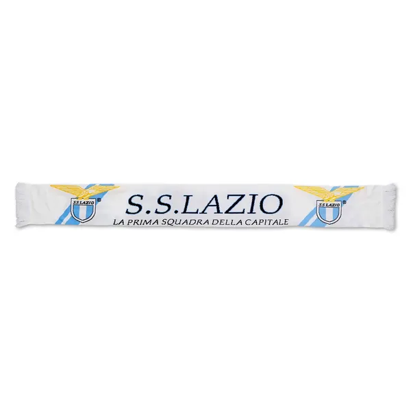 SS LAZIO WHITE DOUBLE FACE SCARF