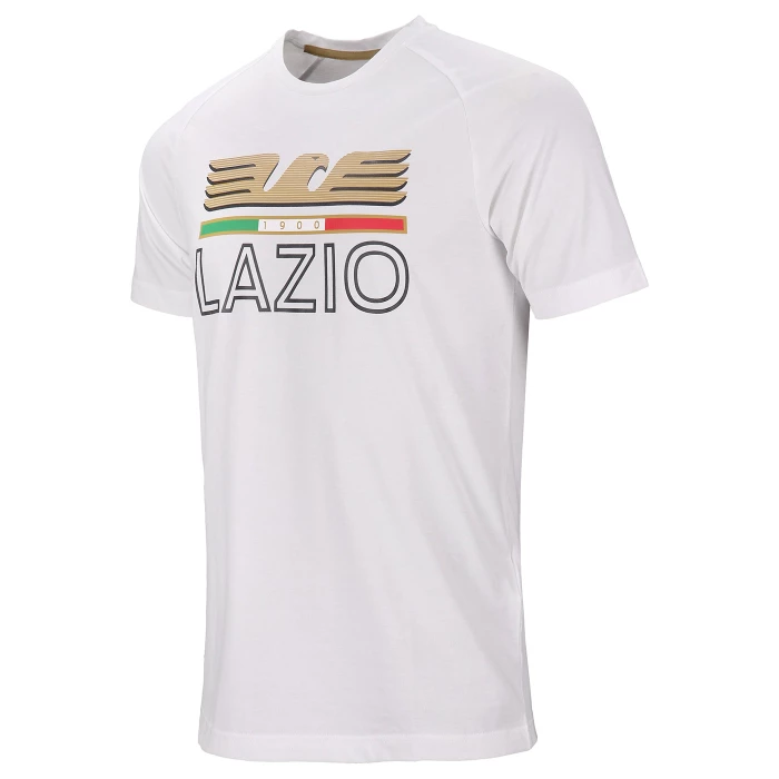 SS LAZIO WHITE LOGO T-SHIRT 2023/24