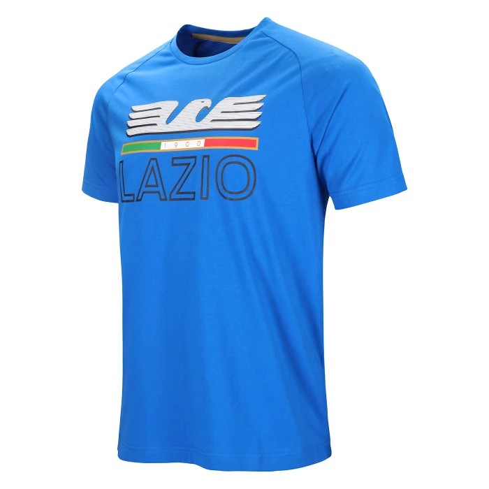 SS LAZIO BLUE LOGO T-SHIRT 2023/24 - KIDS