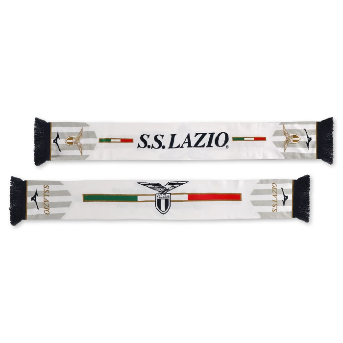 SS LAZIO DOUBLE FACE WHITE SCARF 2023/24