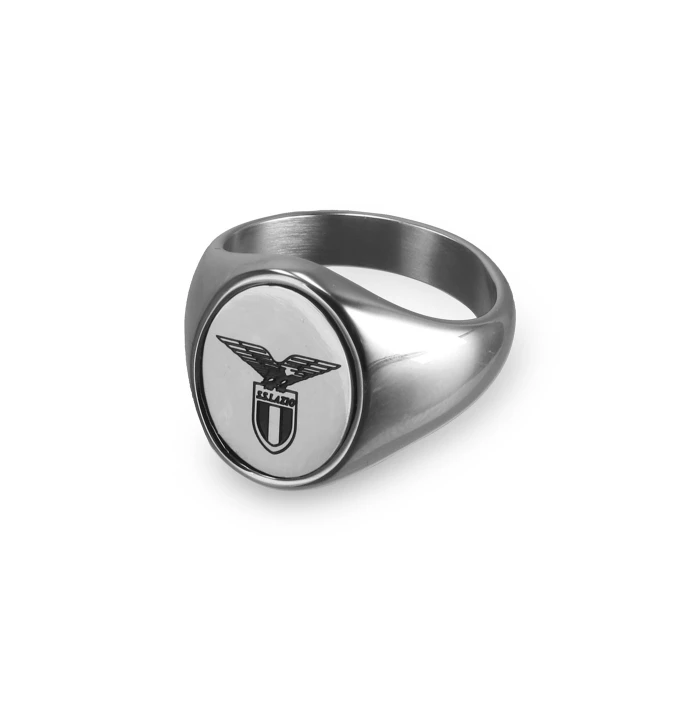 LAZIO STEEL LOGO RING