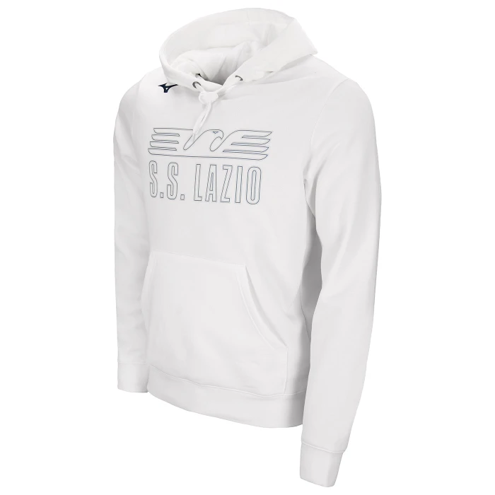 SS LAZIO WHITE GRAPHIC HOODIE