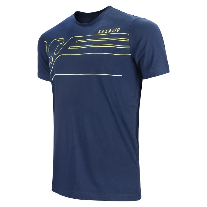 SS LAZIO NAVY GRAPHIC FAN T-SHIRT 2024/25 - KIDS
