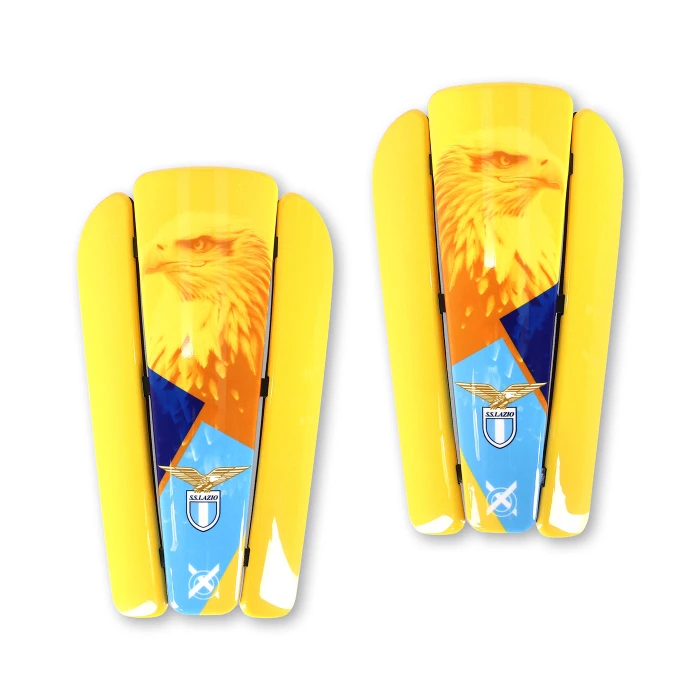 SS LAZIO YELLOW SHIN GUARDS WITH EAGLE LOGO
