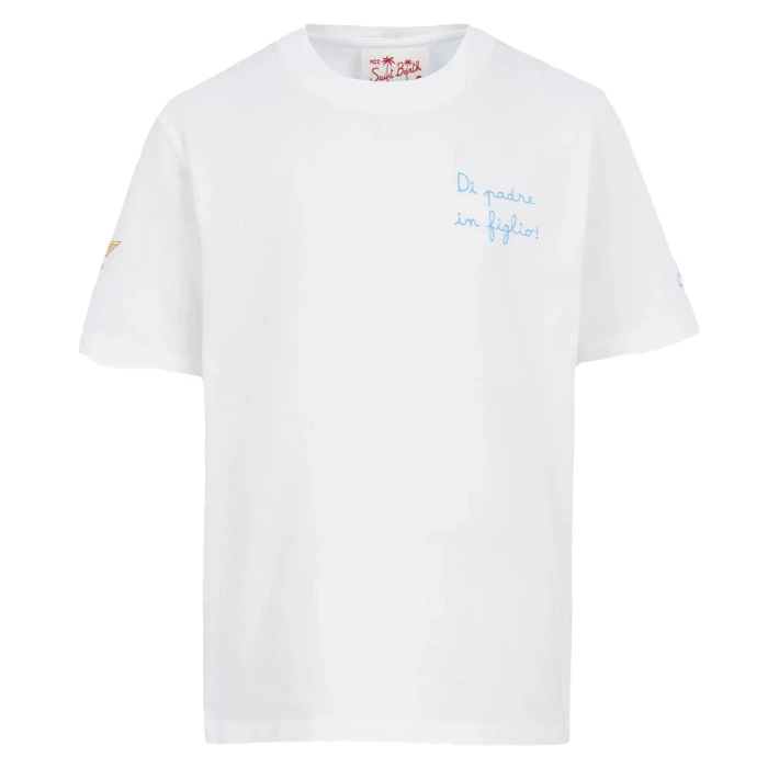 LAZIO X MC2 SAINT BARTH PADRE IN FIGLIO CLASSIC T SHIRT - KIDS