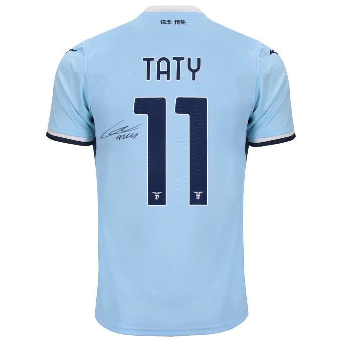 LAZIO MAGLIA GARA HOME 2024/25 AUTOGRAFATA TATY