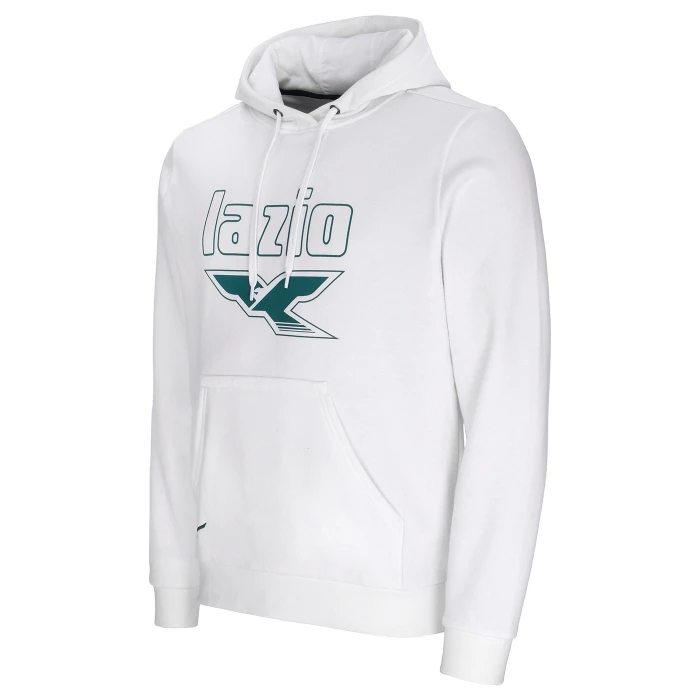 SS LAZIO WHITE GRAPHIC HOODIE 2025/26