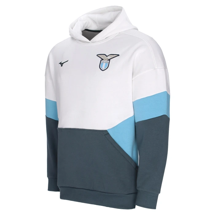 SS LAZIO WHITE TRAVEL HOODIE 2025/26 - KIDS