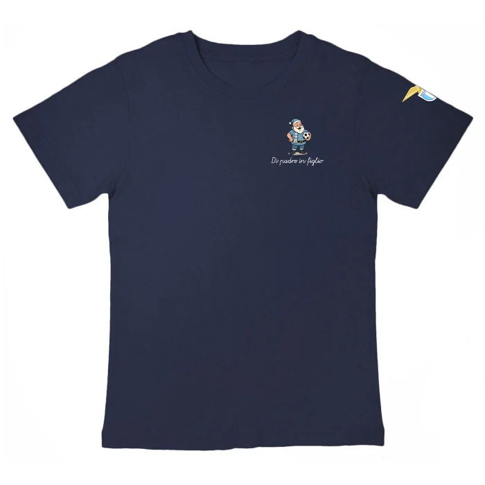 LAZIO T-SHIRT DI NATALE PADRE IN FIGLIO BAMBINO NAVY 2025/26