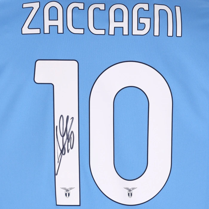SS LAZIO ZACCAGNI SIGNED HOME JERSEY 2025/26