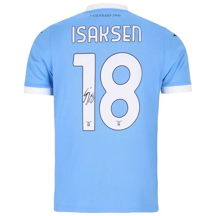 SS LAZIO ISAKSEN SIGNED HOME JERSEY 2025/26