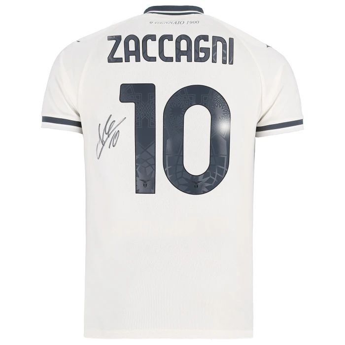SS LAZIO ZACCAGNI SIGNED AWAY JERSEY 2025/26