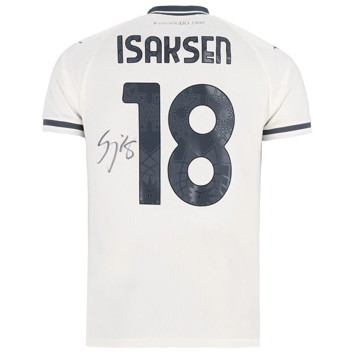 SS LAZIO ISAKSEN SIGNED AWAY JERSEY 2025/26