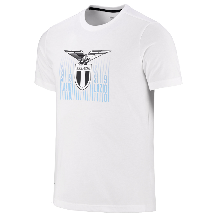 SS LAZIO WHITE CREST GRAPHIC T-SHIRT