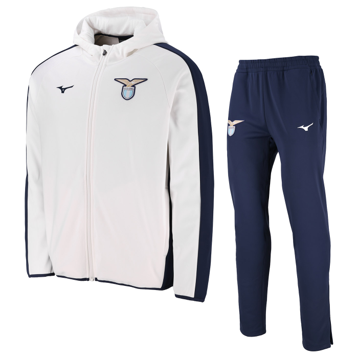 SS LAZIO WHITE PRESENTATION HOODIE TRACKSUIT