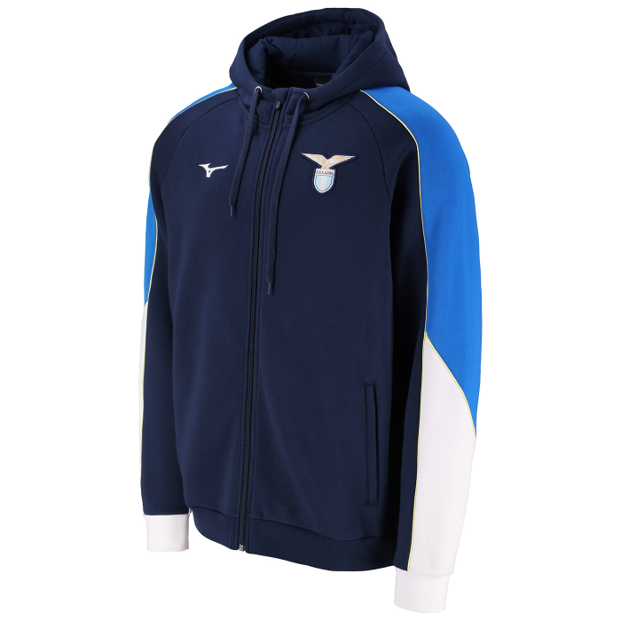SS LAZIO NAVY RETRO FULL ZIP HOODIE