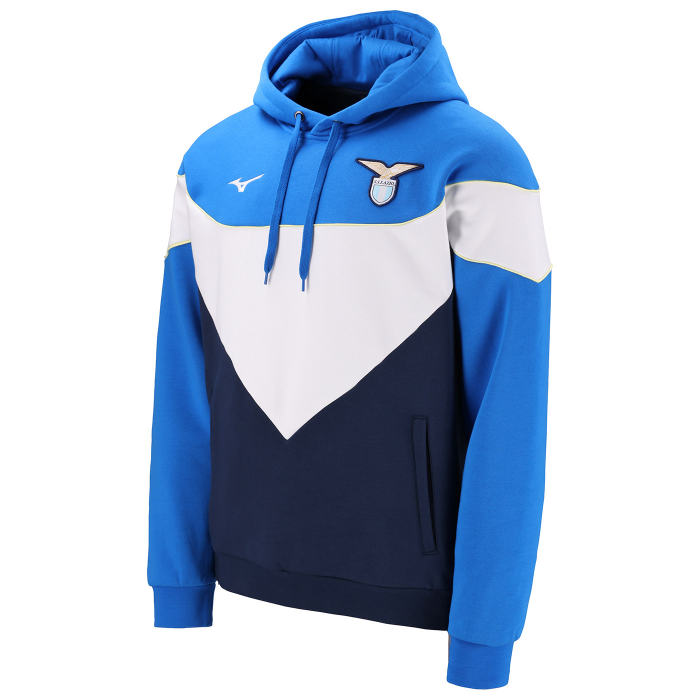 SS LAZIO NAVY RETRO TRAVEL HOODIE