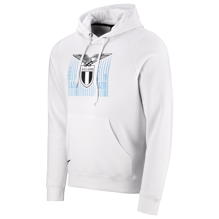 SS LAZIO WHITE CREST GRAPHIC HOODIE