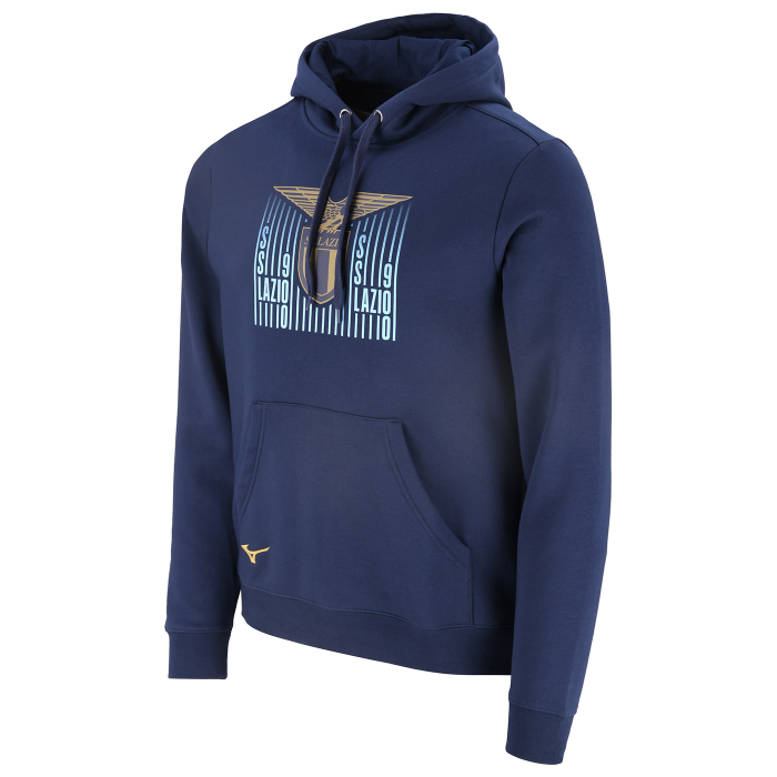 SS LAZIO NAVY CREST GRAPHIC HOODIE