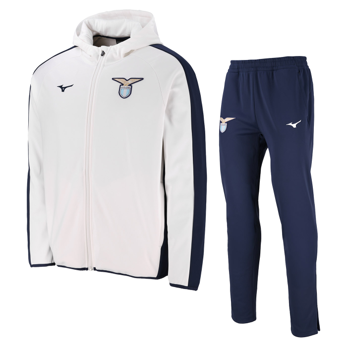SS LAZIO WHITE PRESENTATION HOODIE TRACKSUIT - KIDS