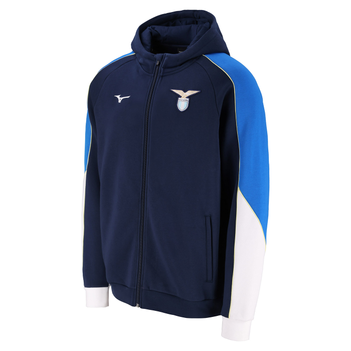 LAZIO FELPA CON CAPPUCCIO FULL ZIP RETRO BAMBINO NAVY