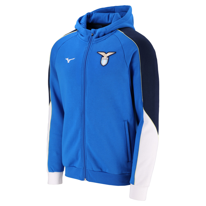 LAZIO FELPA CON CAPPUCCIO FULL ZIP RETRO BAMBINO BLU